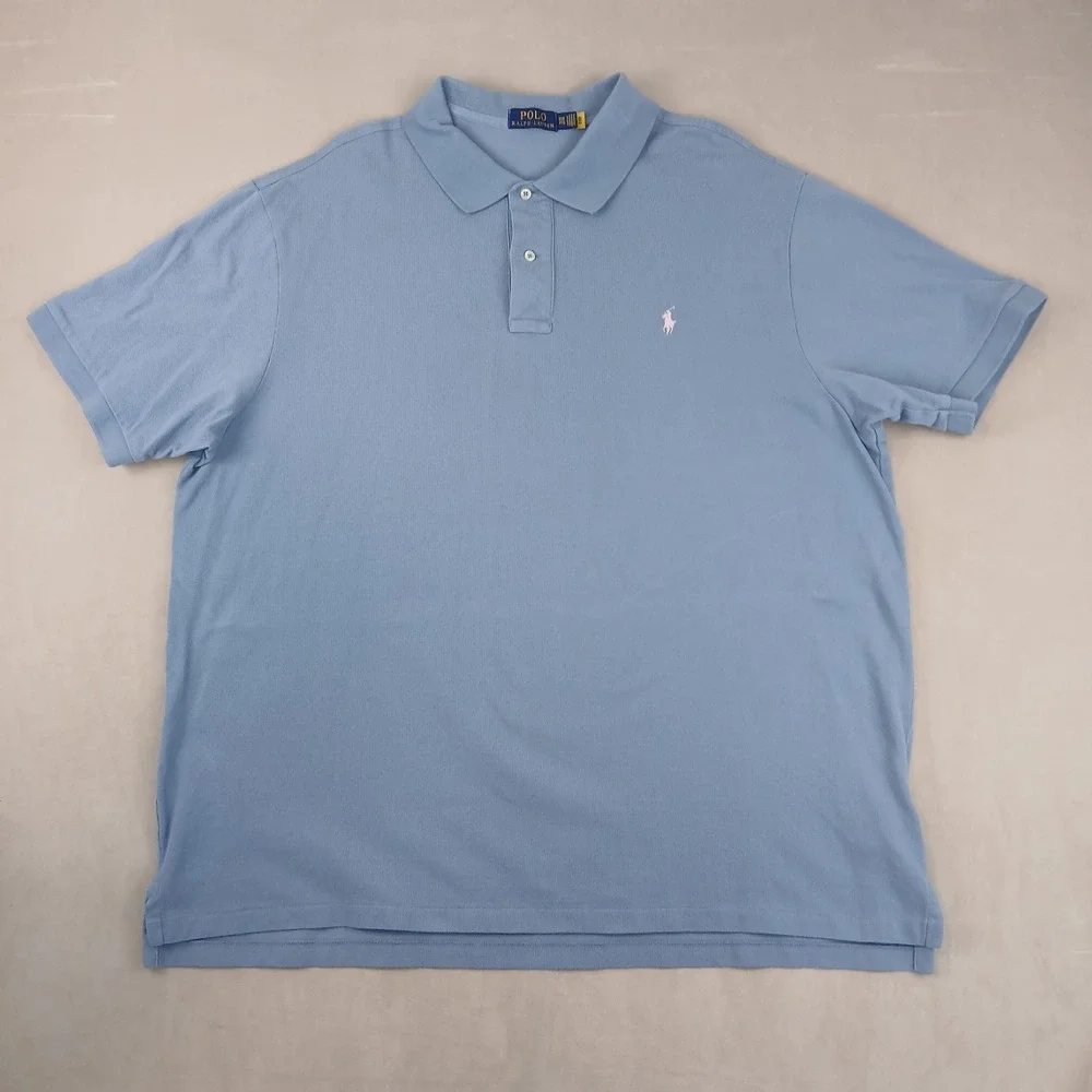 Polo Ralph Lauren 3XB Mens Shirt‎ Classic Pique Knit 27x30 Purple